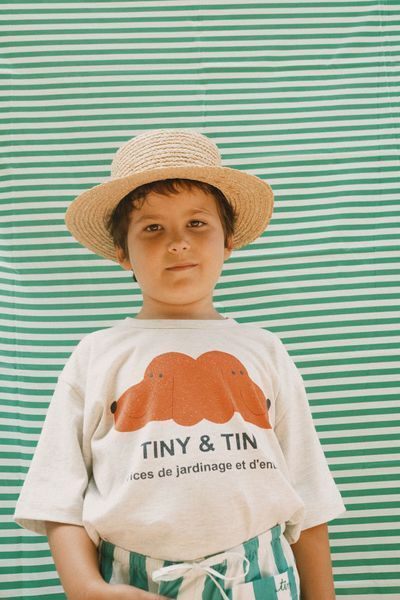 Футболка Tinycottons "Tiny&Tiny", кремовий SS26-063 фото