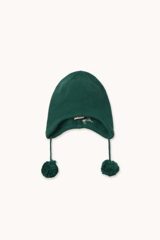 Шапка Tinycottons &ldquo;MINI MUSHROOMS EARFLAP&rdquo;, зелений AW26-099 фото