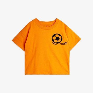 Футболка MINI RODINI "Football chenille", помаранчевий 2622017326SS26 фото