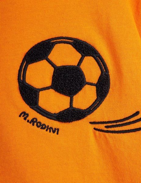 Футболка MINI RODINI "Football chenille", помаранчевий 26220173262 фото
