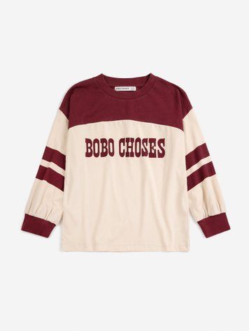 Лонгслів Bobo Choses "Bobo Choses Pop", молочний/бордовий B226AC112aw26 фото