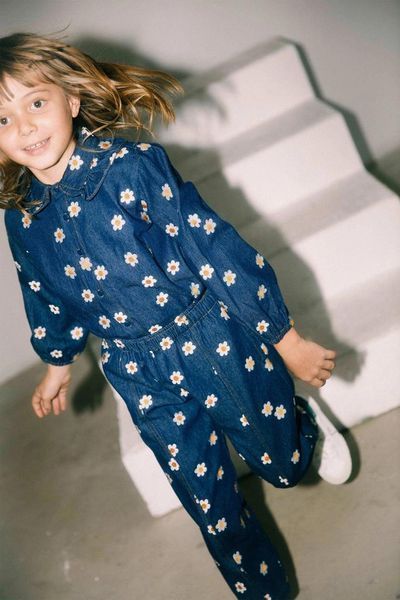 Блузка Tinycottons "DENIM DAISY", синій AW24-238 фото
