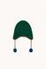Шапка Tinycottons &ldquo;POMPOM EARFLAP&rdquo;, зелений AW26-137-M24 фото 2